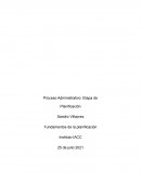 Proceso Administrativo: Etapa de Planificación