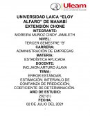 ERROR ESTÁNDAR, ESTIMACIÓN; INTERVALO DE CONFIANZA DE PREDICCIÓN; COEFICIENTE DE DETERMINACIÓN