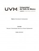 El Administrador Dentro de un Entorno Organizacional