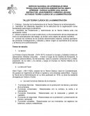TALLER TEORÍA CLÁSICA DE LA ADMINISTRACIÓN