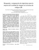 Búsqueda y comparación de algoritmos para la mejora de la calidad de imagen en la lectura de códigos QR