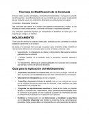Técnicas de Modificación de la Conducta