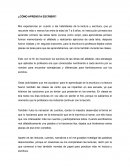 Escrito de como aprendí a leer y a escribir