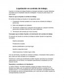 Informe de liquidación de contrato de trabajo