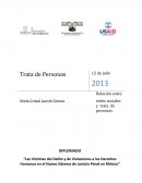 Las víctimas del delito y de violaciones a los Derechos Humanos en el Nuevo Sistema de Justicia Penal en México