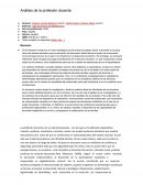 Análisis de la profesión docente