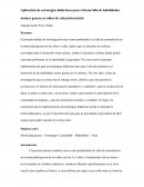 Aplicación de estrategia didáctica para el desarrollo de la motricidad gruesa