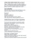 INGLÉS. FRASES PARA DIRECCIONES