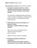 Negocio o empresa: negocio virtual
