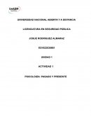 PSICOLOGÍA: PASADO Y PRESENTE