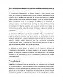 Procedimiento Administrativo en Materia Aduanera