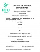 Actividad colaborativa de investigación y de aplicación inmediata laboral