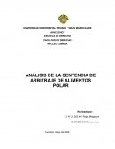 ANALISIS DE LA SENTENCIA DE ARBITRAJE DE ALIMENTOS POLAR