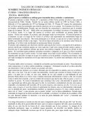 TALLER DE COMENTARIO DEL POEMA XX