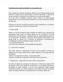 Consideraciones gubernamentales en presupuesto cero