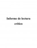 Informe de lectura crítico. Chomsky