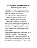 Columna de opinión.Alimentación Saludable diferente