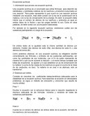 Ecuaciones quimicas