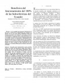 Beneficios del funcionamiento del 100% de las hidroeléctricas del Ecuador