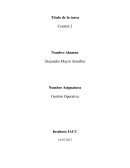 Gestión Operativa. Resistencia eléctrica