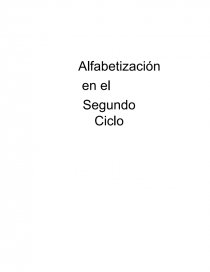 ALFABETIZACIÓN EN EL 2º CICLO. Página 1