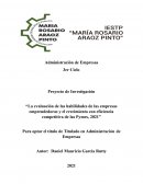 La evaluación de las habilidades de las empresas emprendedoras y el crecimiento con eficiencia competitiva de las PYMES, 2021