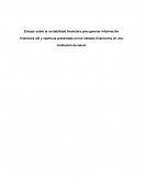Ensayo sobre la contabilidad financiera para generar información financiera útil y oportuna presentada en los estados financieros en una institución de salud