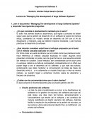 Ing software Lectura de "Managing the development of large Software Systems"