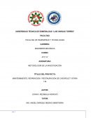 MANTENIMIENTO, REPARACION Y RESTAURACION DE CHEVROLET VITARA 1.6L