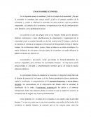 ENSAYO SOBRE ECONOMÍA