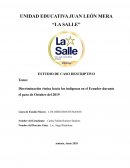 Discriminación étnica hacia los indígenas en el Ecuador durante el paro de Octubre del 2019