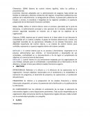 Sistema de control interno significa, todas las políticas y procedimientos