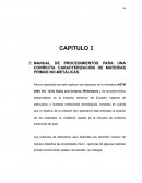 MANUAL DE PROCEDIMIENTOS PARA UNA CORRECTA CARACTERIZACIÓN DE MATERIAS PRIMAS NO-METÁLICAS