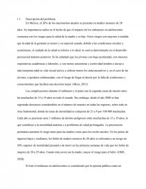 Riesgos del embarazo en adolescentes. Página 1