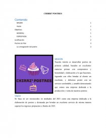 CASO CHIRRI´ POSTRES. Página 1