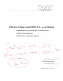 Informe Empresa AUTOFIN S.A. y sus filiales