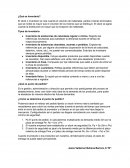 ¿Qué es inventario? ¿Cómo se determina el punto de pedido?