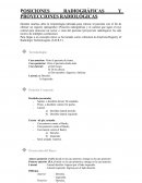 POSICIONES RADIOGRÁFICAS Y PROYECCIONES RADIOLÓGICAS
