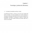 Tecnología y producción (Resumen)