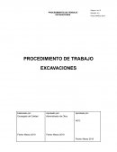 PROCEDIMIENTO DE TRABAJO EXCAVACIONES