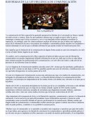 REFORMAS DE LA LEY ORGÁNICA DE COMUNICACIÓN