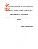 Actividad de aprendizaje Planeación estratégica de un negocio