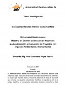 Módulo Dirección y Evaluación de Proyectos con Impactos Ambientales y Comunitarios