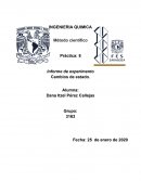 Práctica: 8 Informe de experimento Cambios de estado