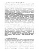 Antecedentes de la Funcion Ejecutiva del Ecuado