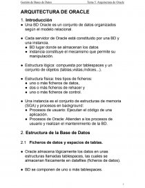 ARQUITECTURA DE ORACLE. Página 1