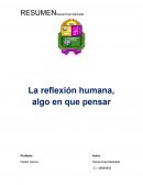La reflexión humana, algo en que pensar