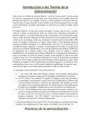 Introducción a las Teorías de la Administración