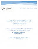 COMUNICACIÓN ESCRITA: CARACTERÍSTICAS Y TÉCNICAS PARA LA PRODUCCION DE TEXTOS