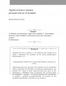 Aporte al nuevo sistema procesal oral en el Ecuador
